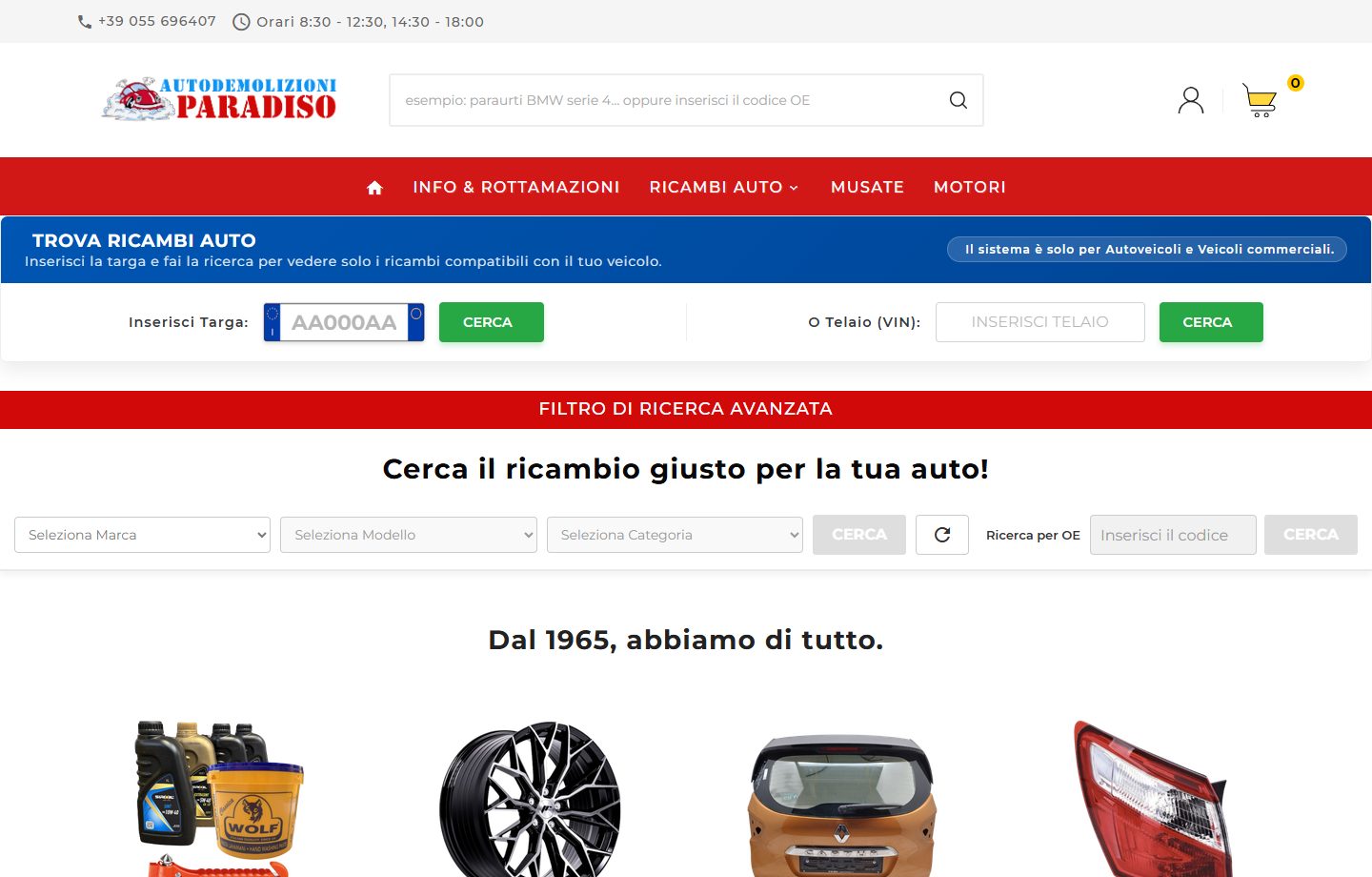 Sito web Autodemolizioni Paradiso