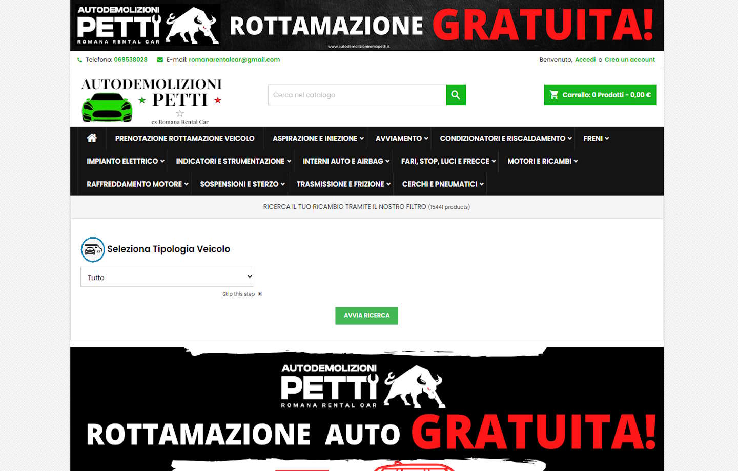 Sito web Romana Rental Car