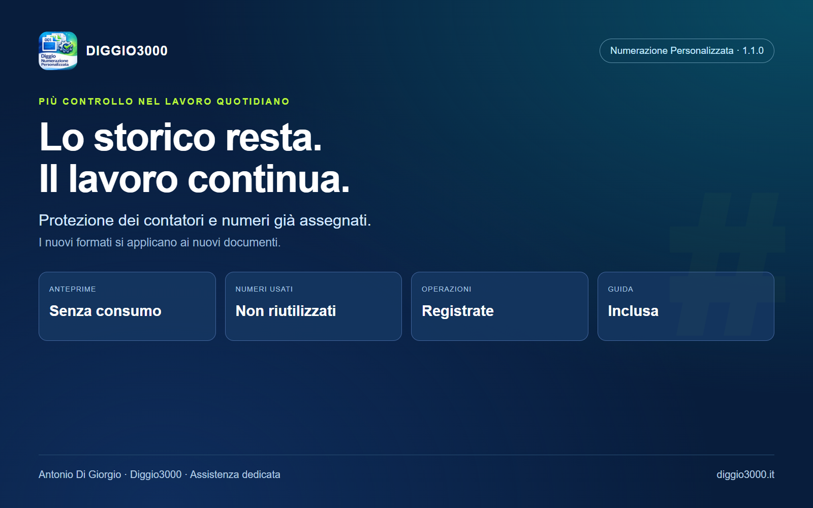 Conservazione dello storico e protezione dei progressivi